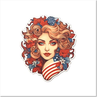 Stars, Stripes & Style - Patriotic American Design Posters and Art